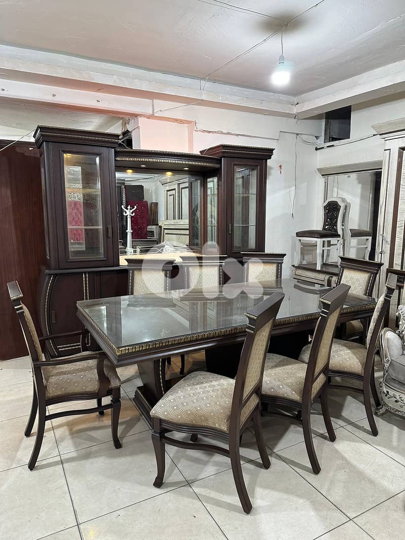 اوضة سفرة ملكية خشب زان ولاتي كلا ملبسة قشرة زان 1