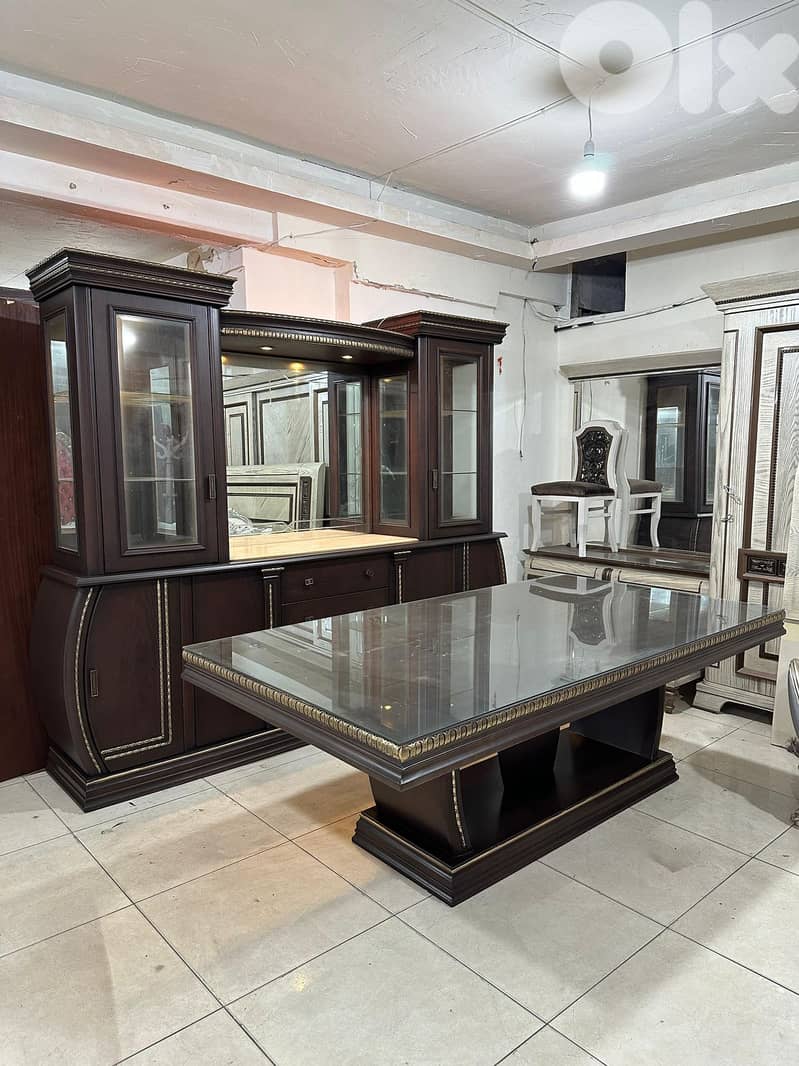 اوضة سفرة ملكية خشب زان ولاتي كلا ملبسة قشرة زان 3