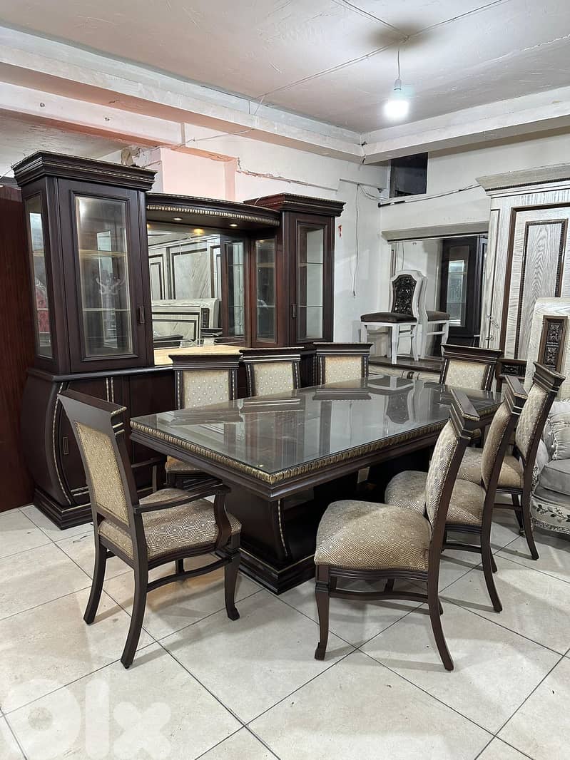 اوضة سفرة ملكية خشب زان ولاتي كلا ملبسة قشرة زان 5