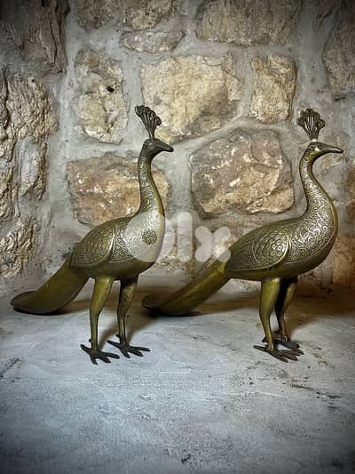 Pair of Brass Peacocks – 1950