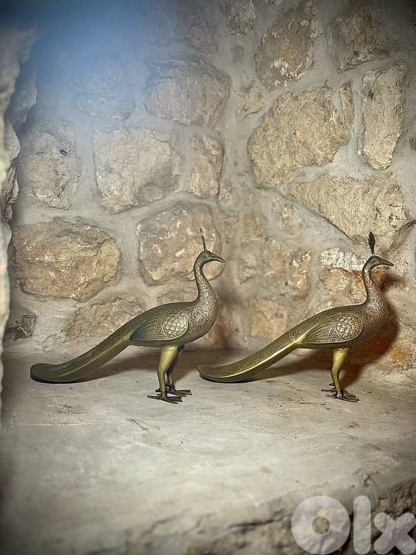 Pair of Brass Peacocks – 1950 3