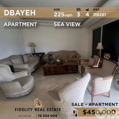 Apartment for sale in Dbayeh RB281 شقة للبيع في ضبية