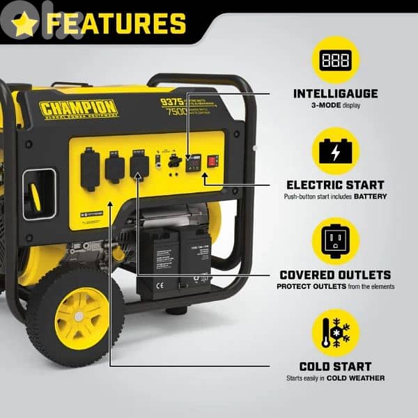 Champion 7500W Electric Start Generator 2
