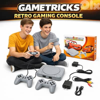 Atari retro console with 2 joysticks and a gun with 100+ games