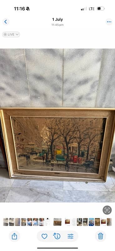 للبيع لوحة زيتية قديمة 300$ 70770200