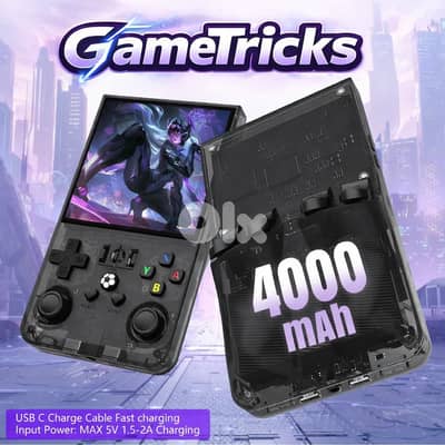 R36 MAX Handheld Video Game Console 3.5 Inch IPS Screen Open Source