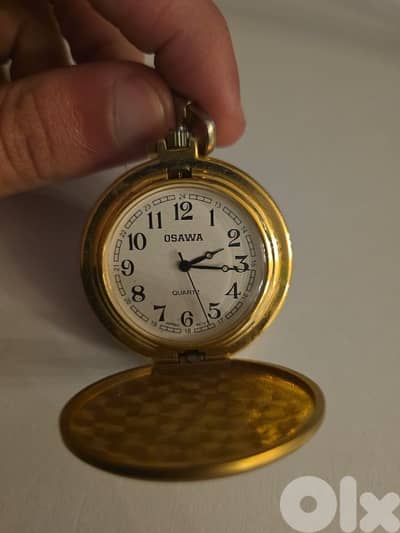 ساعة جيب OSAWA Quartz يابانية – لون ذهبي