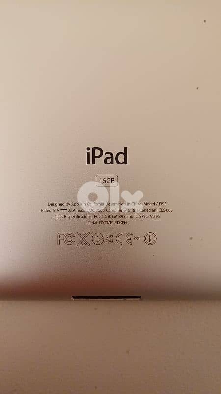 Ipad with original charger, 16 GB, working normally, Reset. 2