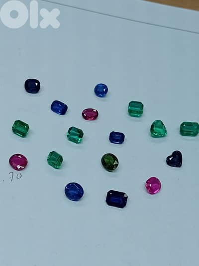 natural gemstones,  ruby, sapphire, emerald
