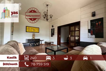 Kaslik 240m2 | Mint Condition | Semi Furnished | EH |