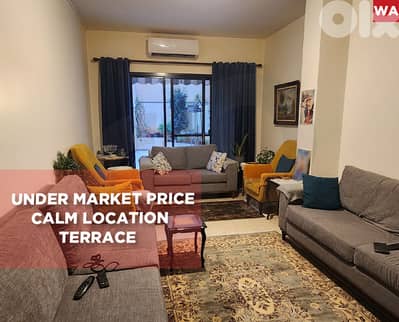 under Market price, calm area, terrace, khaldeh/خلدة REF#WA130446
