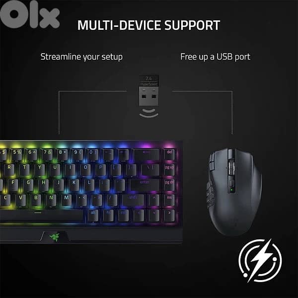 Razer Naga V2 HyperSpeed Wireless MMO Gaming Mouse 5