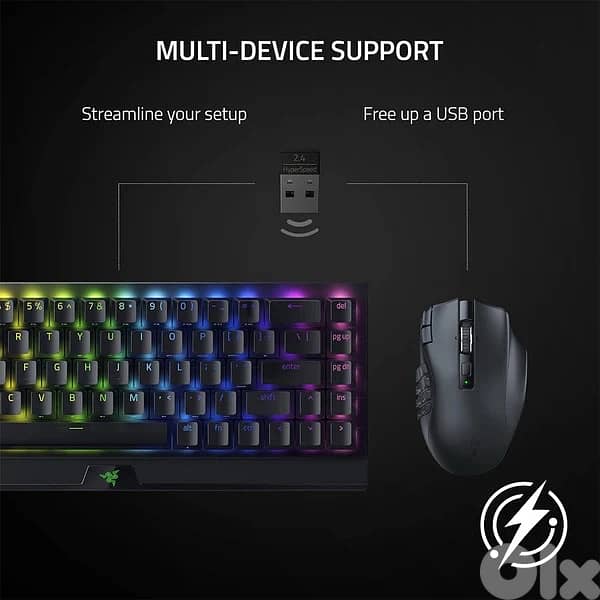 Razer Naga V2 HyperSpeed Wireless MMO Gaming Mouse 6