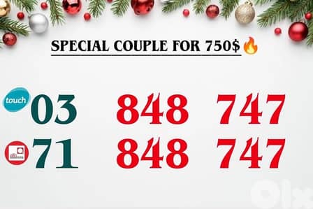 Couple Numbers 03 and 71  special we deliver all leb