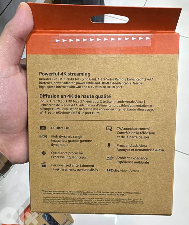 Amazon fire tv stick 4k max 2nd gen 16gb Wi-Fi 6e 53$ 1