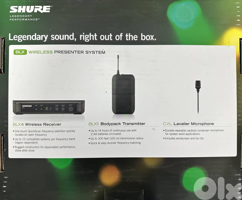 Shure wireless microphone qty 2 3