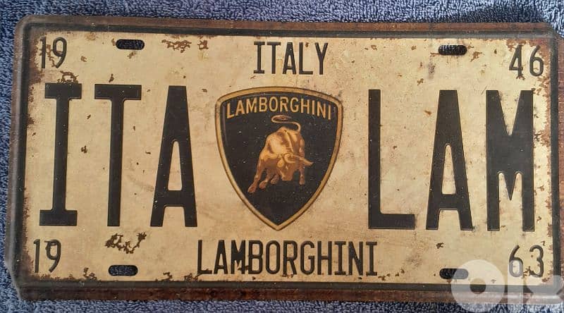LAMBORGHINI Metal Plate Car Sign Vintage Decor 30x15cm 1