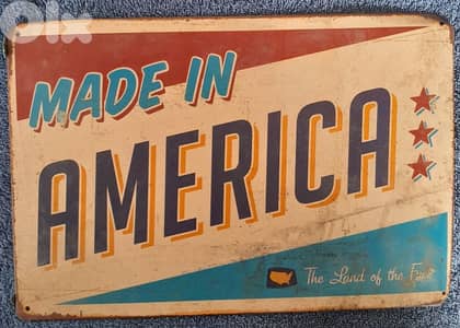 Made In America Retro Metal Vintage Tin Sign 35x20 cm