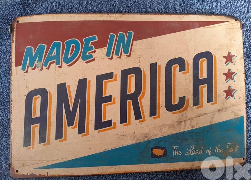 Made In America Retro Metal Vintage Tin Sign 35x20 cm 1
