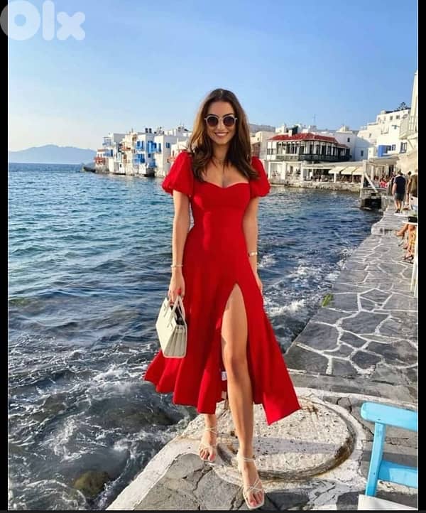 فستان Reformation أصلي – أحمر أنيق | Size 2 | Made in USA 1