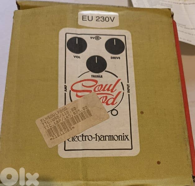 Electro-Harmonix 'Soul Food' Overdrive Pedal for Electric Guitar 1
