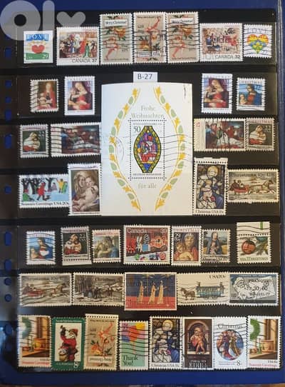 Christmas & Seasons Greetings old stamps Lot# B-27
