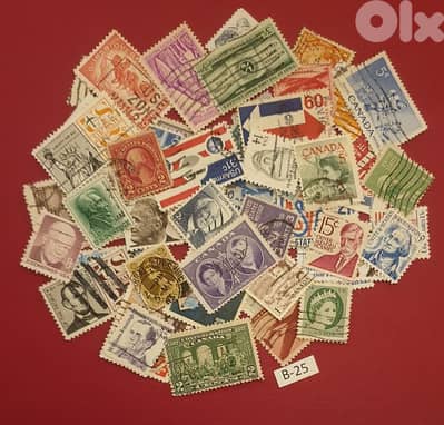 USA & Canada old 50+ stamps since 1940's Lot# B-25