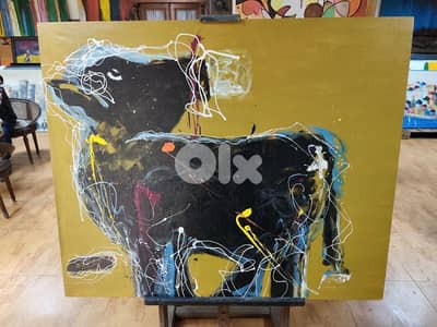 لوحة اكريليك رائعة الجمال للفنان مورازو جنجن طول ١,١٦ وعرض ٩٧