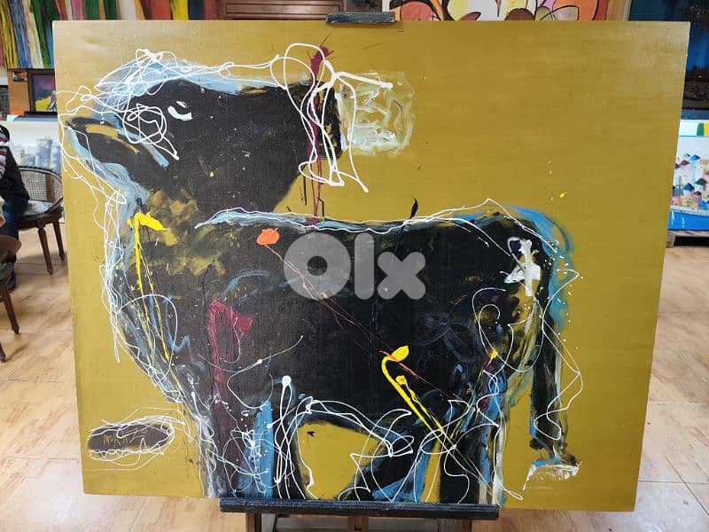 لوحة اكريليك رائعة الجمال للفنان مورازو جنجن طول ١,١٦ وعرض ٩٧ 1