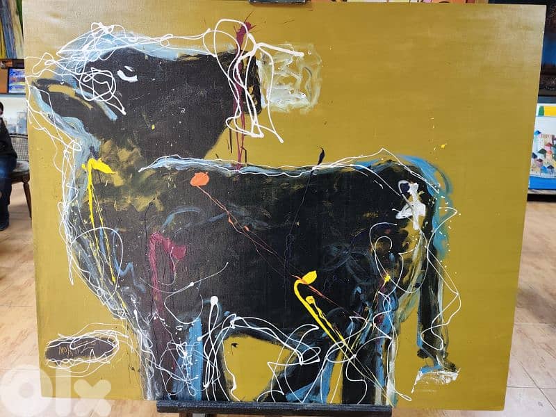 لوحة اكريليك رائعة الجمال للفنان مورازو جنجن طول ١,١٦ وعرض ٩٧ 3