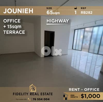 Office for rent in Jounieh RB282  مكتب للإيجار في جونيه
