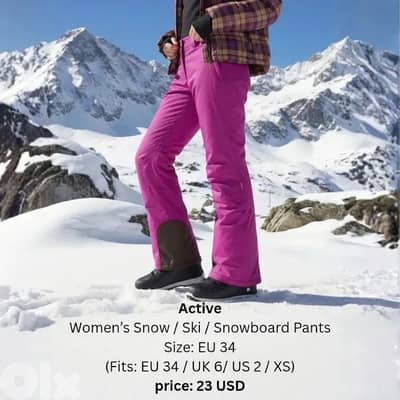 Women’s Snow / Ski / Snowboard Pants    Active
