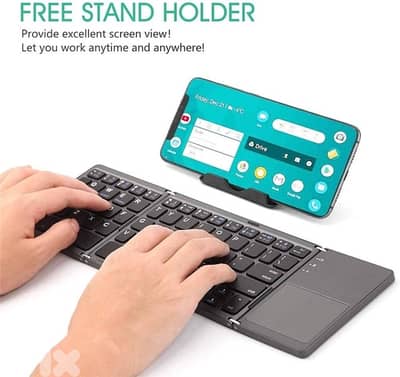 foldable Bluetooth keyboard with touchpad
