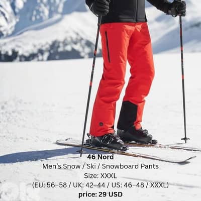 Men’s Snow / Ski / Snowboard Pants    46 Nord