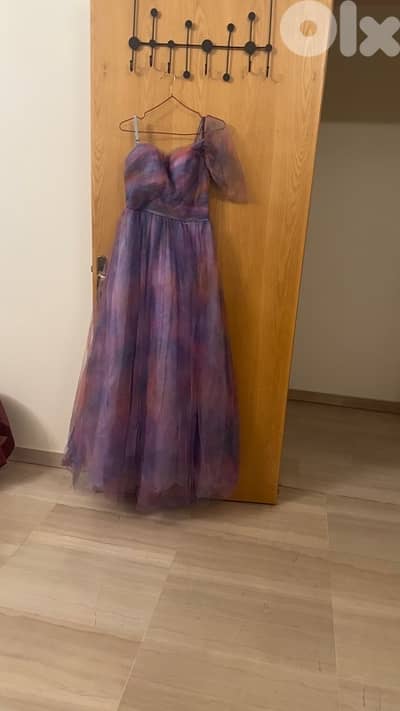colorful one shoulder wedding guest dress