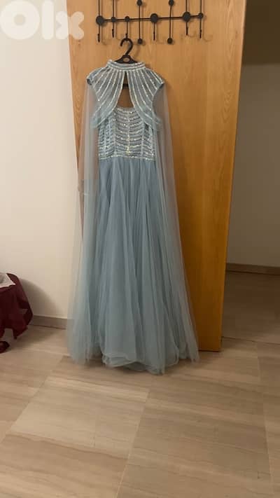 baby blue wedding guest dress