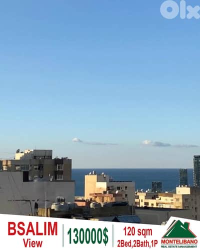 120 sqm Apartment For Sale in Bsalim (بصاليم) with View