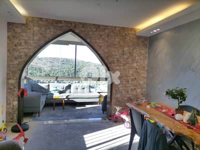 135 SQM Apartment in Bsaba, Baabda + Breathtaking Sea & Mountain View