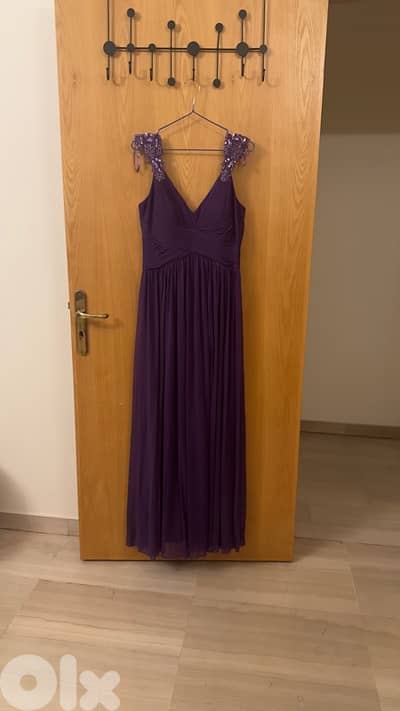 Purple wedding guest dress
