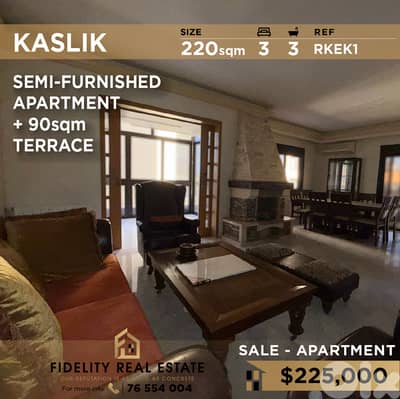 Apartment for sale in Kaslik RKEK1 شقة للبيع في كسليك
