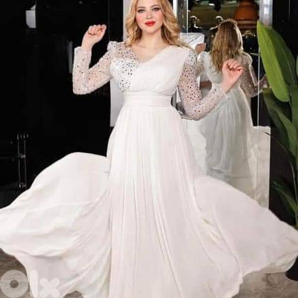 Wedding Dress + White Evening Dress 1