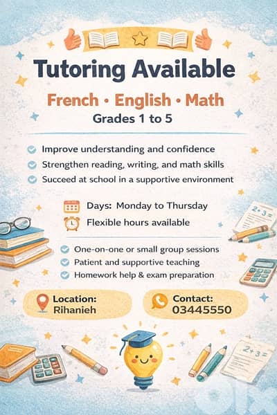 tutoring from grade 1 to 4