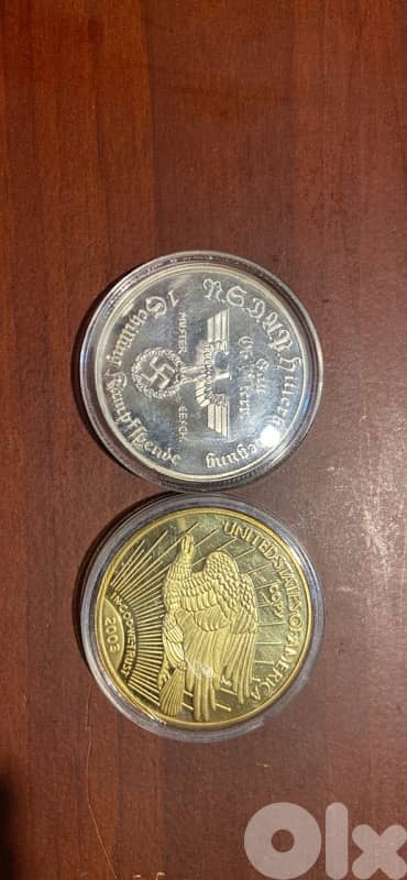 قطعتان تذكاريتان مميّزتان – Double Eagle & قطعة المانية نا/زية 1