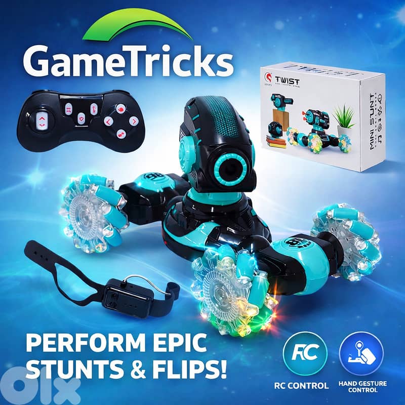 Crazy smart stunt 4wd remote control with hand motion sensor 3