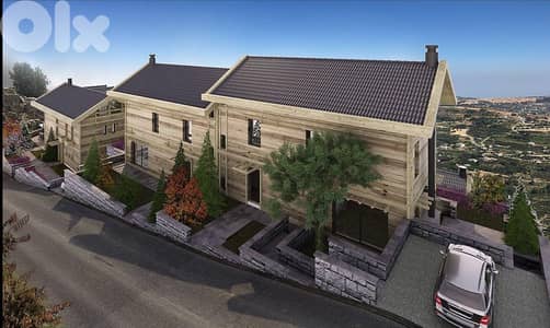 RWK121GZ - Wood triplex villa in faqra club for sale