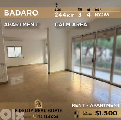 Apartment for rent in Badaro NY268 شقة لإيجار في بدارو