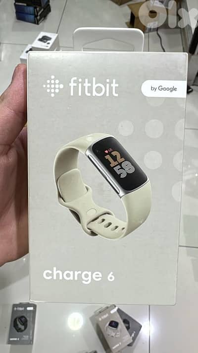 Fitbit Charge 6 silver case,porcelain band