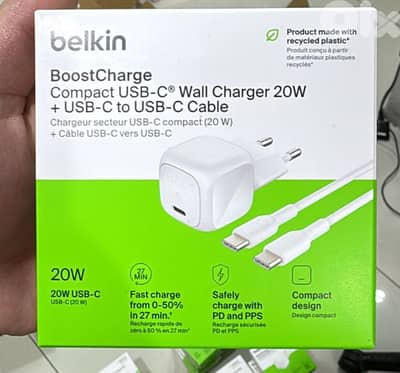 Belkin Boostcharge compact usb-c wall charger 20w 2pin