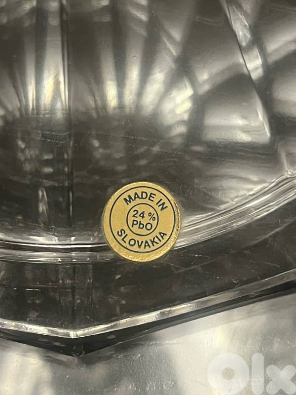 شمعدان كرستال اصلي درجه اولى كرستال جديد عدد 1 ارتفاع 32cm 4