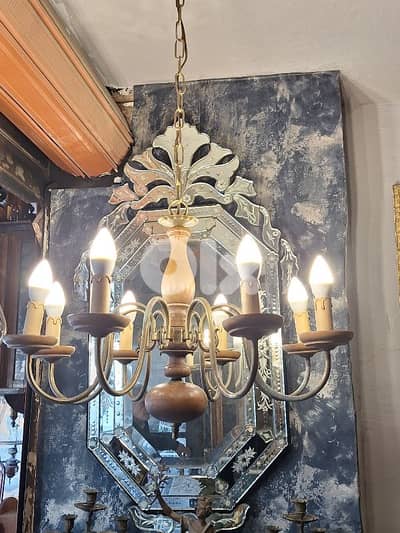 antique 8 lamps flemish chandelier
